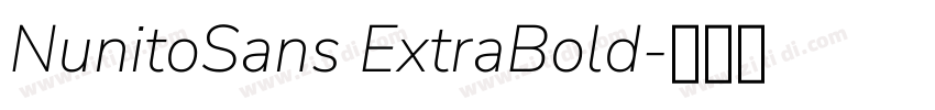NunitoSans ExtraBold字体转换